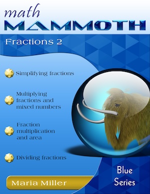 Math Mammoth Fractions 2 math book cover