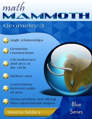 Math Mammoth Geometry 3 math book cover