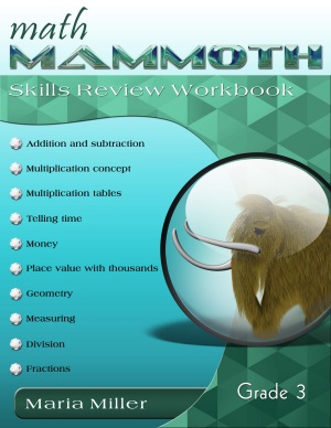 cover for Math Mammoth Grade 3 Skills Review Workbook