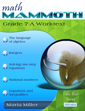 cover for Math Mammoth Grade 7-A Worktext