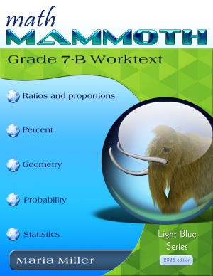 cover for Math Mammoth Grade 7-B Worktext