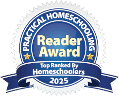 First place 2025 Practical Homeschooling Reader Award - middle school category award