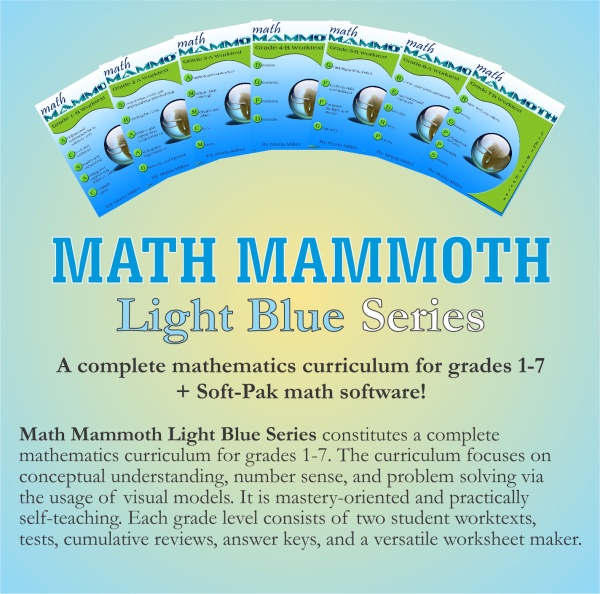 Math Mammoth Discounted Bundle Deals On CD Or As Downloads: Blue Series ...