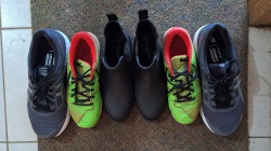 several pair of shoes