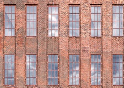 brick building with two rows of windows