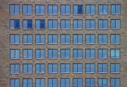 facade with windows of a large office building