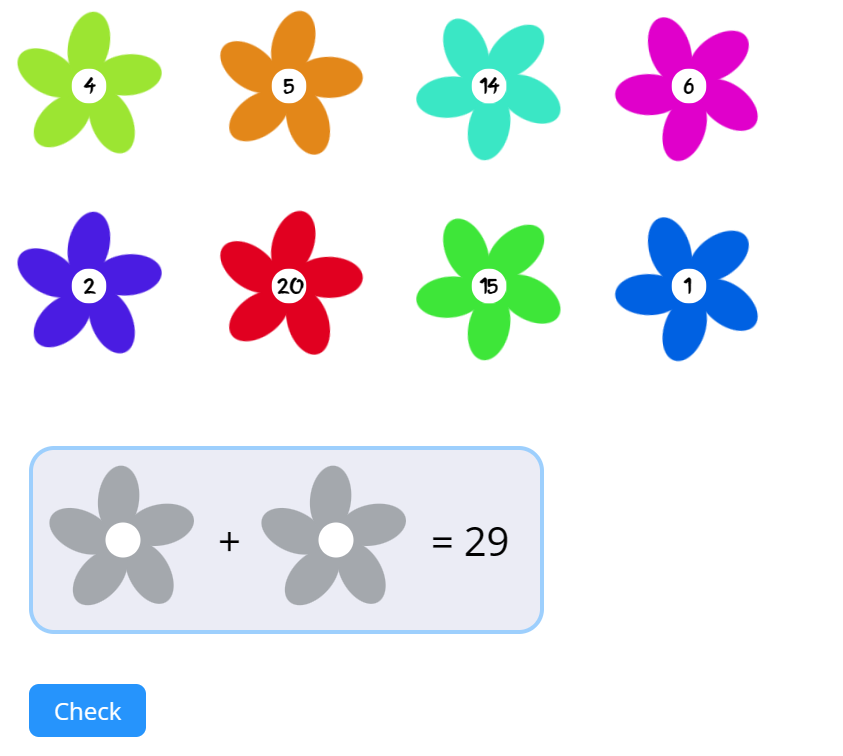 Make Number Sentences Online Practice grades 1 4 